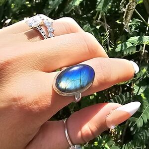 Labradorite ring size 7 925